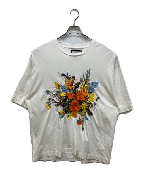 MAISON SPECIAL（メゾンスペシャル）MAISON SPECIAL (メゾンスペシャル) フラワー刺繍プライムオーバーTシャツ ホワイト サイズ:02の古着・服飾アイテム