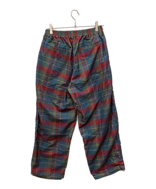 KEBOZ（ケボズ）KEBOZ (ケボズ) コーデュロイチェックパンツイージーパンツ レッド サイズ:Lの古着・服飾アイテム