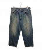 BEAMSビームス）の古着「Wide Denim Pants　ワイドデニムパンツ」｜インディゴ