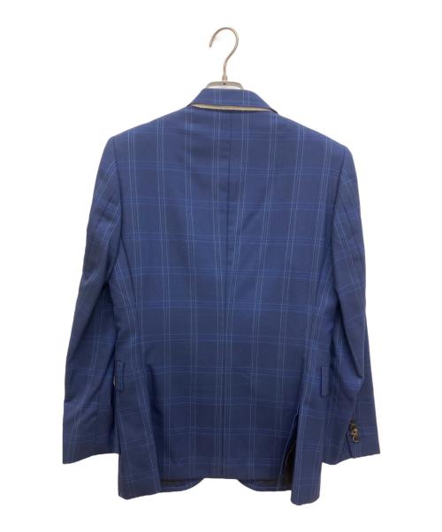 PAUL SMITH（ポールスミス）PAUL SMITH (ポールスミス) ウィンドウペン 3ピースセットアップスーツ ブルー サイズ:Sの古着・服飾アイテム