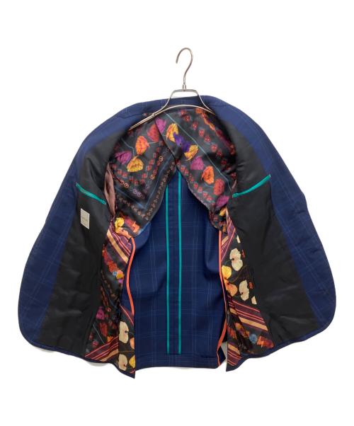 PAUL SMITH（ポールスミス）PAUL SMITH (ポールスミス) ウィンドウペン 3ピースセットアップスーツ ブルー サイズ:Sの古着・服飾アイテム