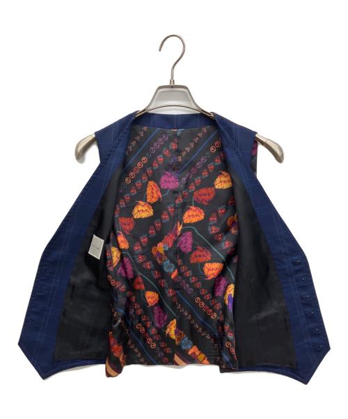 PAUL SMITH（ポールスミス）PAUL SMITH (ポールスミス) ウィンドウペン 3ピースセットアップスーツ ブルー サイズ:Sの古着・服飾アイテム