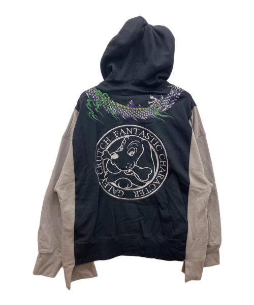 GALFY（ガルフィー）GALFY (ガルフィー) ちょいYABA 切り替えパーカー ブラック サイズ:Lの古着・服飾アイテム