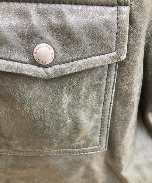 BANANA REPUBLIC（バナナリパブリック）BANANA REPUBLIC (バナナリパブリック) レザージャケット ブラック サイズ:XLの古着・服飾アイテム