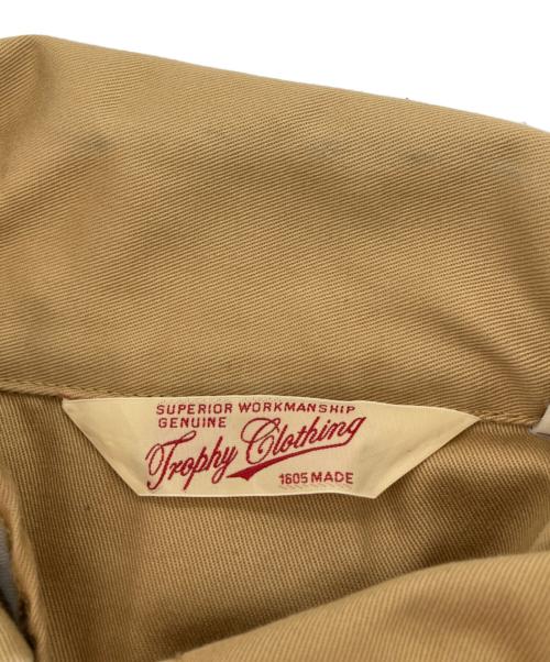 Trophy Clothing（トロフィークロージング）Trophy Clothing (トロフィークロージング) ハリントンジャケット　ジップアップジャケット　ブルゾン ベージュ サイズ:38の古着・服飾アイテム