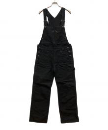 IRON HEART（アイアンハート）の古着「806ヘビーダック ダブルニーオーバーオール」｜ブラック