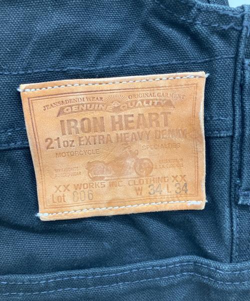 IRON HEART（アイアンハート）IRON HEART (アイアンハート) 806ヘビーダック ダブルニーオーバーオール ブラック サイズ:86cm (W34)の古着・服飾アイテム
