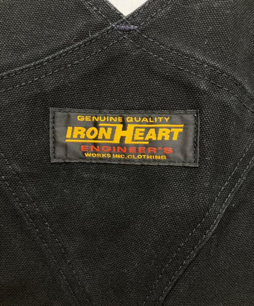 IRON HEART（アイアンハート）IRON HEART (アイアンハート) 806ヘビーダック ダブルニーオーバーオール ブラック サイズ:86cm (W34)の古着・服飾アイテム
