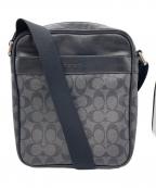 COACHコーチ）の古着「シグネチャー柄ショルダーバッグ」｜ブラック