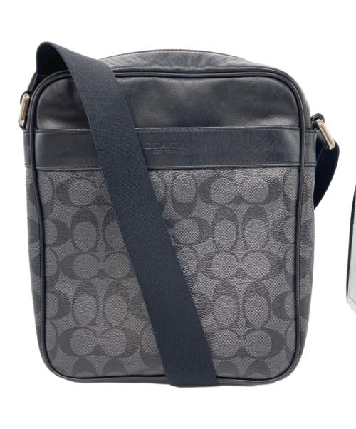 COACH（コーチ）COACH (コーチ) シグネチャー柄ショルダーバッグ ブラックの古着・服飾アイテム