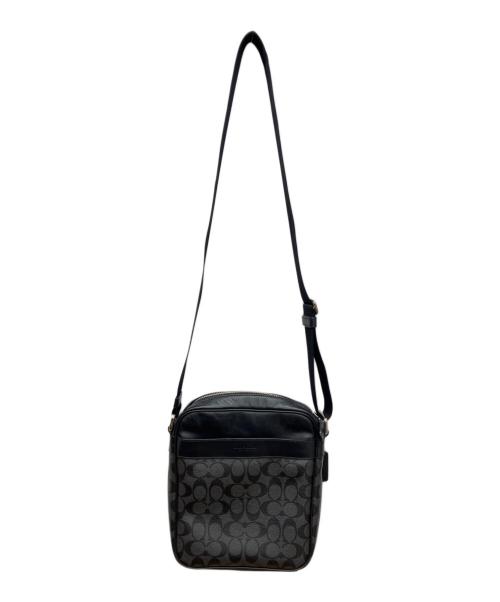 COACH（コーチ）COACH (コーチ) シグネチャー柄ショルダーバッグ ブラックの古着・服飾アイテム