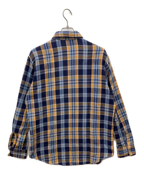 big mac（ビッグマック）BIG MAC (ビッグマック)  70's～　ヴィンテージチェックネルシャツ ブルー サイズ:Ｌの古着・服飾アイテム
