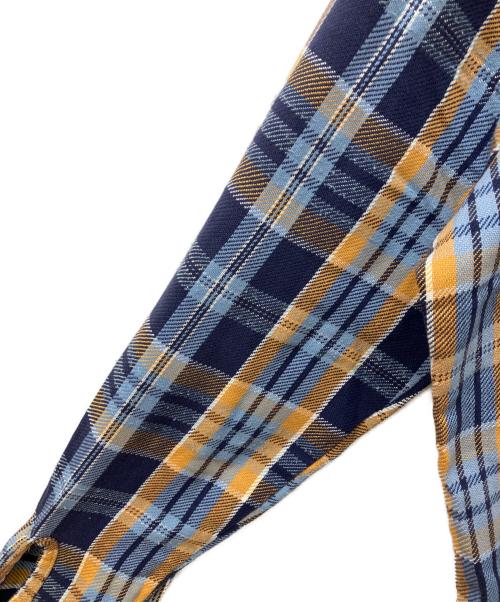 big mac（ビッグマック）BIG MAC (ビッグマック)  70's～　ヴィンテージチェックネルシャツ ブルー サイズ:Ｌの古着・服飾アイテム