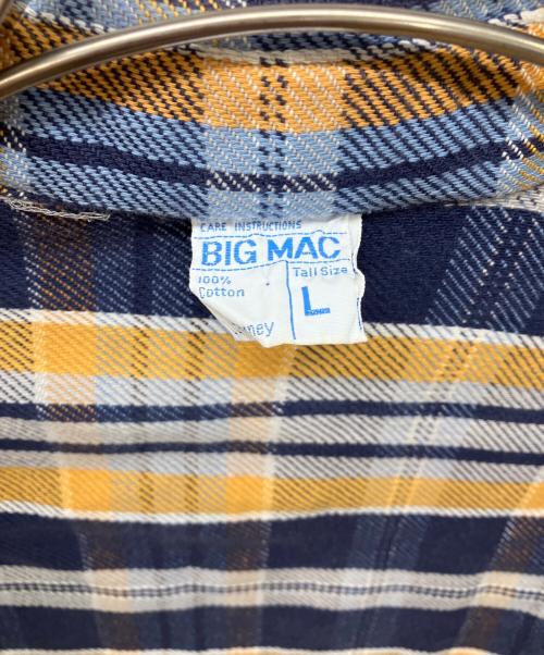 big mac（ビッグマック）BIG MAC (ビッグマック)  70's～　ヴィンテージチェックネルシャツ ブルー サイズ:Ｌの古着・服飾アイテム