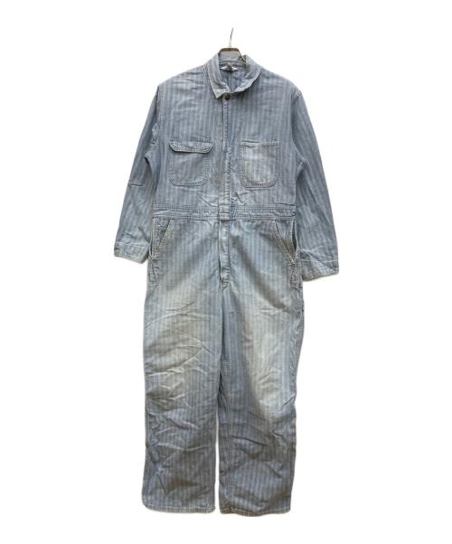 MONTGOMERY WARD（モンゴメリーワード）MONTGOMERY WARD (モンゴメリーワード) ヘリンボーンデニム長袖つなぎ インディゴ サイズ:不明の古着・服飾アイテム