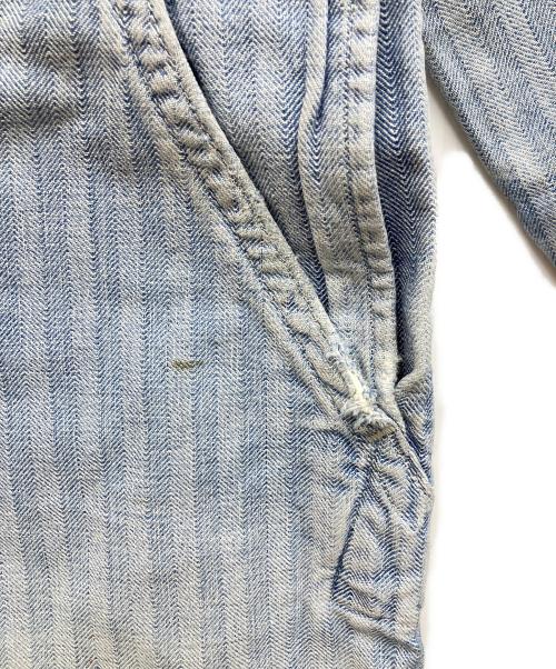 MONTGOMERY WARD（モンゴメリーワード）MONTGOMERY WARD (モンゴメリーワード) ヘリンボーンデニム長袖つなぎ インディゴ サイズ:不明の古着・服飾アイテム