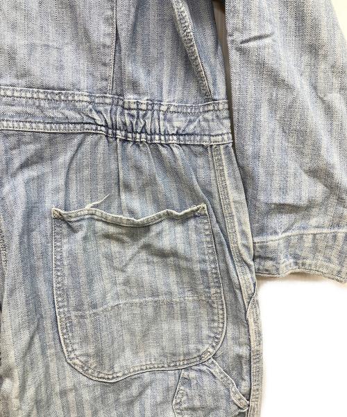 MONTGOMERY WARD（モンゴメリーワード）MONTGOMERY WARD (モンゴメリーワード) ヘリンボーンデニム長袖つなぎ インディゴ サイズ:不明の古着・服飾アイテム