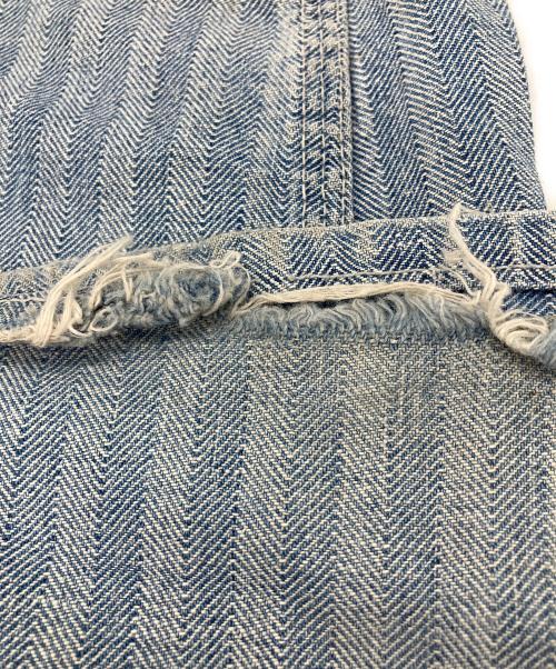 MONTGOMERY WARD（モンゴメリーワード）MONTGOMERY WARD (モンゴメリーワード) ヘリンボーンデニム長袖つなぎ インディゴ サイズ:不明の古着・服飾アイテム