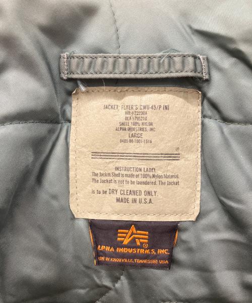 ALPHA（アルファ）ALPHA (アルファ) CWU-45/P Flight Jacket　フライトジャケット オリーブ サイズ:Lの古着・服飾アイテム