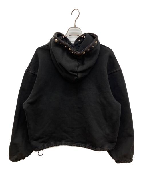 THUG CLUB（サグ クラブ）THUG CLUB (サグ クラブ) PEACE STUD HOODIE ピーススタッズフーディ　プリントスウェットパーカー ブラック サイズ:1の古着・服飾アイテム