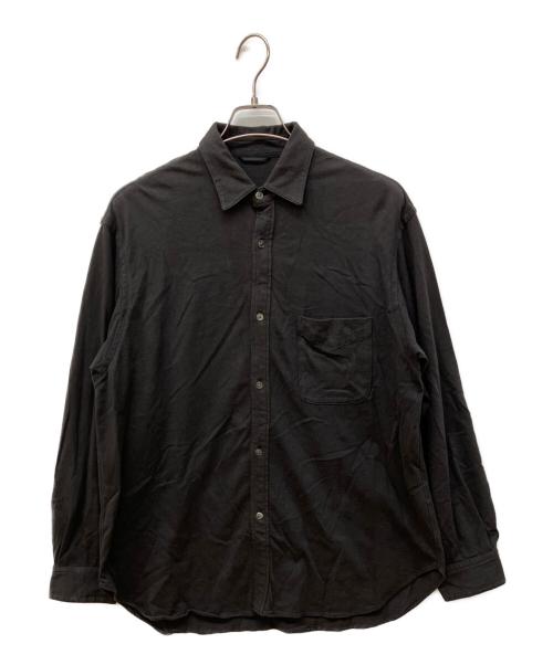 STEVEN ALAN（スティーブンアラン）STEVEN ALAN (スティーブンアラン) ピンストライプ ネル レギュラーカラー シャツ ‐LOOSE ブラック サイズ:Ｓの古着・服飾アイテム
