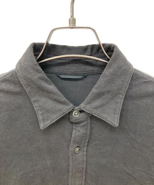 STEVEN ALAN（スティーブンアラン）STEVEN ALAN (スティーブンアラン) ピンストライプ ネル レギュラーカラー シャツ ‐LOOSE ブラック サイズ:Ｓの古着・服飾アイテム