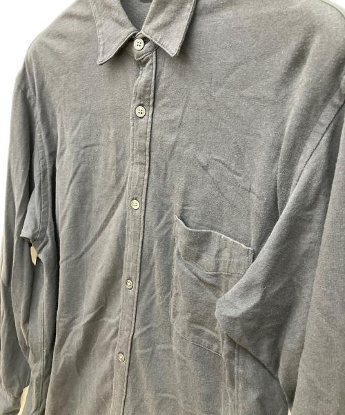 STEVEN ALAN（スティーブンアラン）STEVEN ALAN (スティーブンアラン) ピンストライプ ネル レギュラーカラー シャツ ‐LOOSE ブラック サイズ:Ｓの古着・服飾アイテム