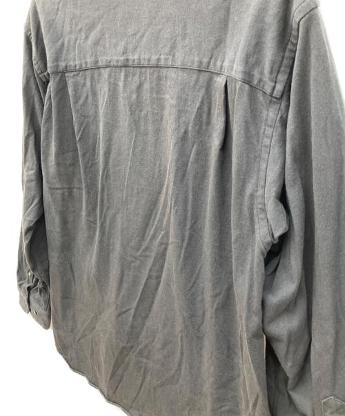 STEVEN ALAN（スティーブンアラン）STEVEN ALAN (スティーブンアラン) ピンストライプ ネル レギュラーカラー シャツ ‐LOOSE ブラック サイズ:Ｓの古着・服飾アイテム