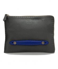 FENDI（フェンディ）の古着「セレリア クラッチバッグ / セカンドバッグ」｜グレー