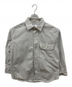 MHLエムエイチエル）の古着「PYJAMA STRIPE COTTON　ストライプシャツ」｜グレー
