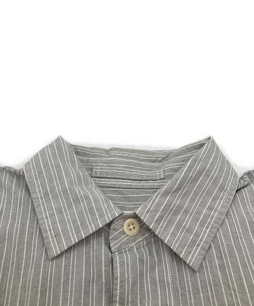 MHL（エムエイチエル）MHL (エムエイチエル) PYJAMA STRIPE COTTON　ストライプシャツ グレー サイズ:Ｓの古着・服飾アイテム
