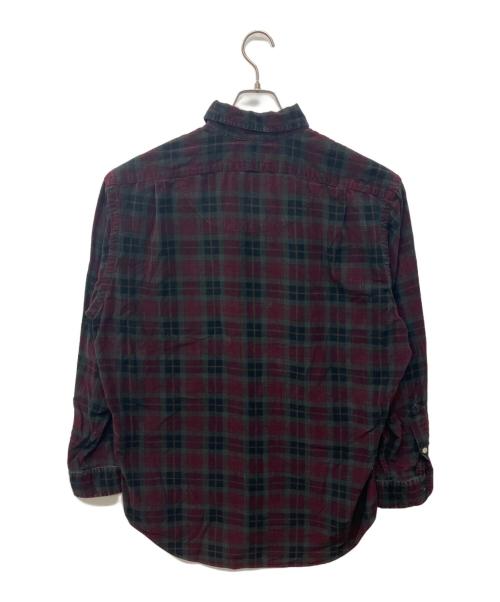 POLO RALPH LAUREN（ポロ・ラルフローレン）POLO RALPH LAUREN (ポロ・ラルフローレン) コーデュロイチェックシャツ ボルドー サイズ:Mの古着・服飾アイテム