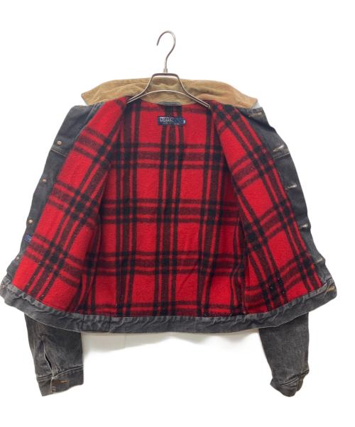 POLO RALPH LAUREN（ポロ・ラルフローレン）POLO RALPH LAUREN (ポロ・ラルフローレン) ブランケット裏地デニムジャケット ブラック サイズ:Mの古着・服飾アイテム
