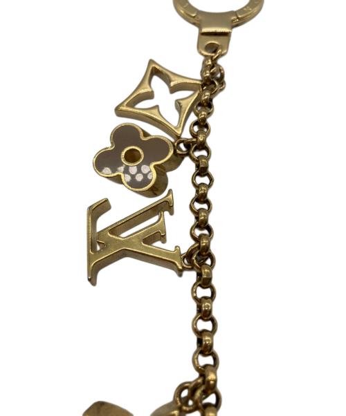 LOUIS VUITTON（ルイ ヴィトン）LOUIS VUITTON (ルイ ヴィトン) フルール ドゥ モノグラム　バッグ チャーム チェーン  ゴールドの古着・服飾アイテム