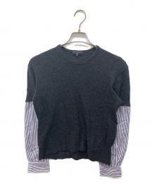 COMME des GARCONS HOMME（コムデギャルソン オム）の古着「切替ニット」｜ネイビー