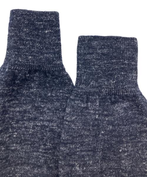 Maison Margiela（メゾンマルジェラ）Maison Margiela (メゾンマルジェラ) レザーエルボーパッチクルーネックニット ネイビー サイズ:Ｓの古着・服飾アイテム