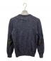 Maison Margiela (メゾンマルジェラ) レザーエルボーパッチクルーネックニット ネイビー サイズ:Ｓ：18000円
