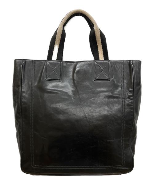 BALLY（バリー）BALLY (バリー) レザーハンドバッグ ブラックの古着・服飾アイテム