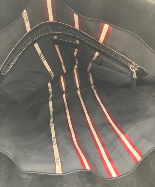BALLY（バリー）BALLY (バリー) レザーハンドバッグ ブラックの古着・服飾アイテム