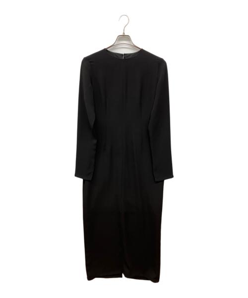 anuke（アンヌーク）anuke (アンヌーク) Backopen Georgette Onepiece　バックオープン・ジョーゼット・ワンピース ブラック サイズ:38の古着・服飾アイテム