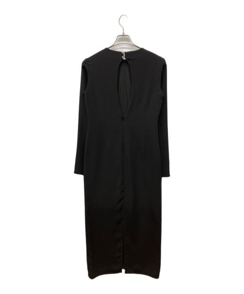 anuke（アンヌーク）anuke (アンヌーク) Backopen Georgette Onepiece　バックオープン・ジョーゼット・ワンピース ブラック サイズ:38の古着・服飾アイテム