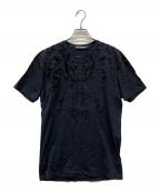 DOLCE & GABBANAドルチェ＆ガッバーナ）の古着「ベロアレースプリントTシャツ」｜ブラック