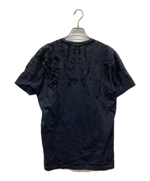 DOLCE & GABBANA（ドルチェ＆ガッバーナ）DOLCE & GABBANA (ドルチェ＆ガッバーナ) ベロアレースプリントTシャツ ブラック サイズ:50の古着・服飾アイテム