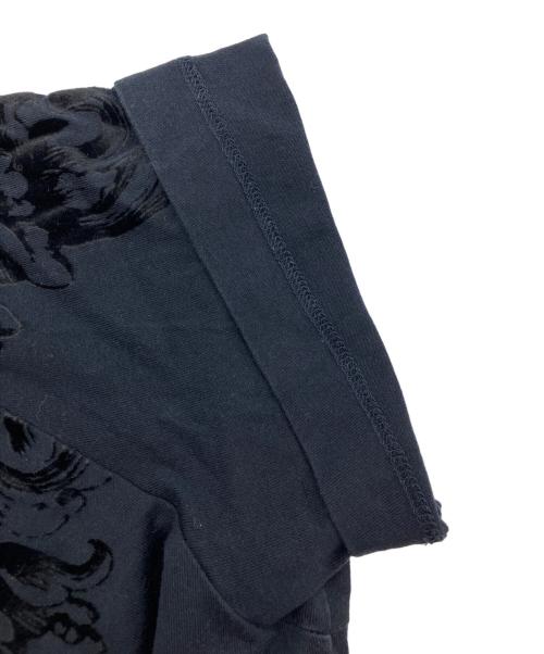DOLCE & GABBANA（ドルチェ＆ガッバーナ）DOLCE & GABBANA (ドルチェ＆ガッバーナ) ベロアレースプリントTシャツ ブラック サイズ:50の古着・服飾アイテム