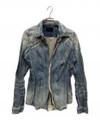 Junhashimotoジュンハシモト）の古着「WRINKLE DENIM SHIRT」｜インディゴ