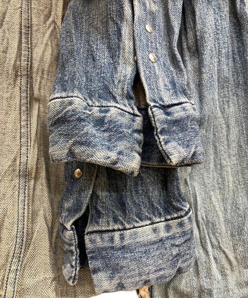 Junhashimoto（ジュンハシモト）Junhashimoto (ジュンハシモト) WRINKLE DENIM SHIRT インディゴ サイズ:4の古着・服飾アイテム