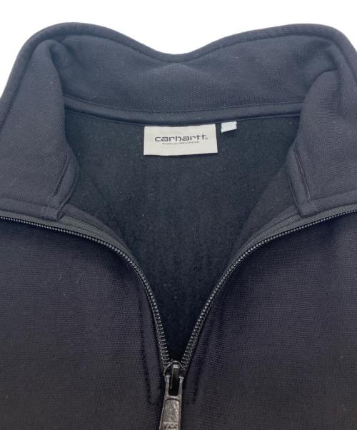 CarHartt（カーハート）CarHartt (カーハート) ハーフジップ アメリカンスクリプト スウェット ブラック サイズ:XLの古着・服飾アイテム
