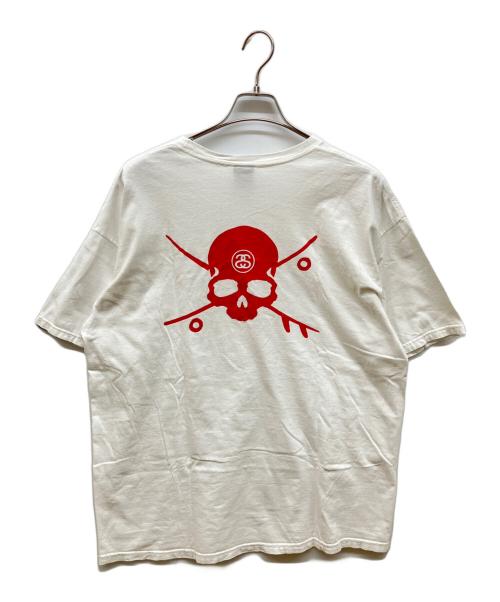 stussy（ステューシー）stussy (ステューシー) プリントTシャツ ホワイト サイズ:XLの古着・服飾アイテム
