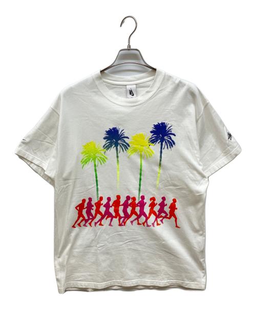 NIKE（ナイキ）NIKE (ナイキ) stussy (ステューシー) プリントTシャツ ホワイト サイズ:XLの古着・服飾アイテム