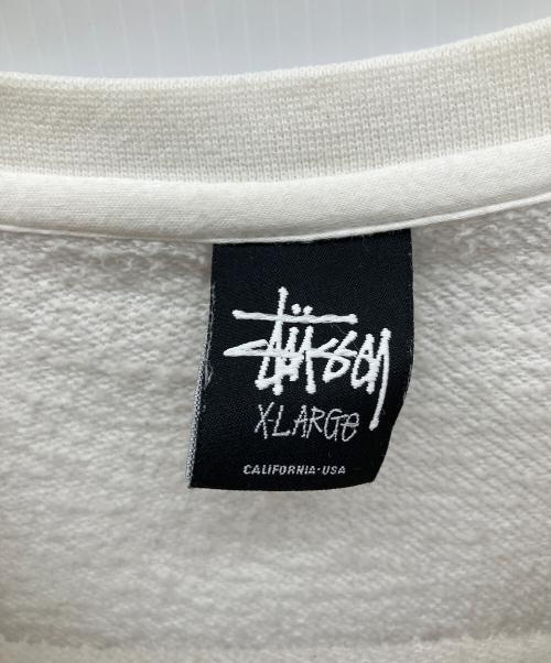 stussy（ステューシー）stussy (ステューシー) クルーネックスウェット ホワイト サイズ:XLの古着・服飾アイテム